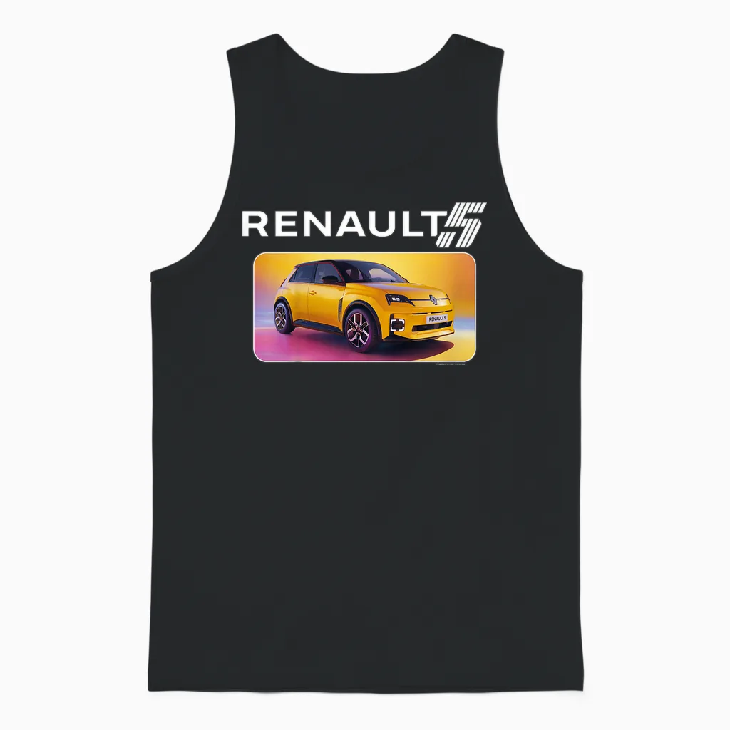 Renault 5 E-Tech Electric City Car For Unisex Tank Top in Black