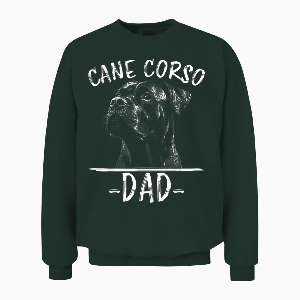 Cane Corso Papa Hund Cane Corso Unisex Sweatshirt in Forest
