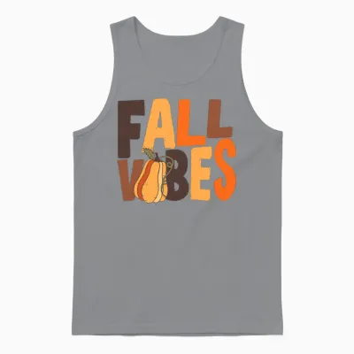 Retro Fall Vibes Halloween Unisex Tank Top - Sport Grey