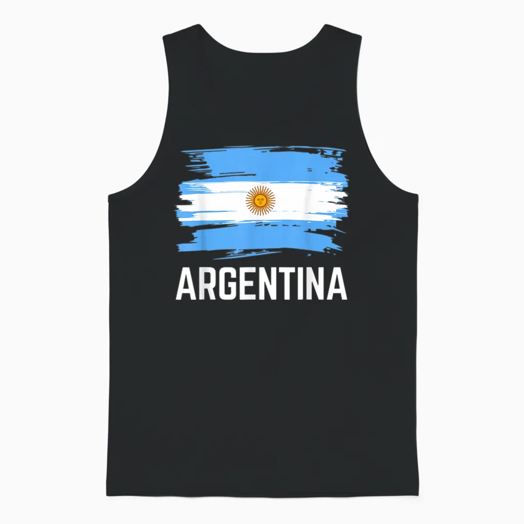 Argentina Argentinian Men Kids Women Argentinian Unisex Tank Top in Black