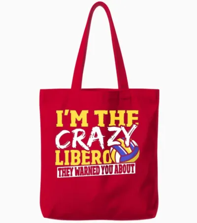 I'm the Crazy Libero They Warned You About Tote Bags - Red