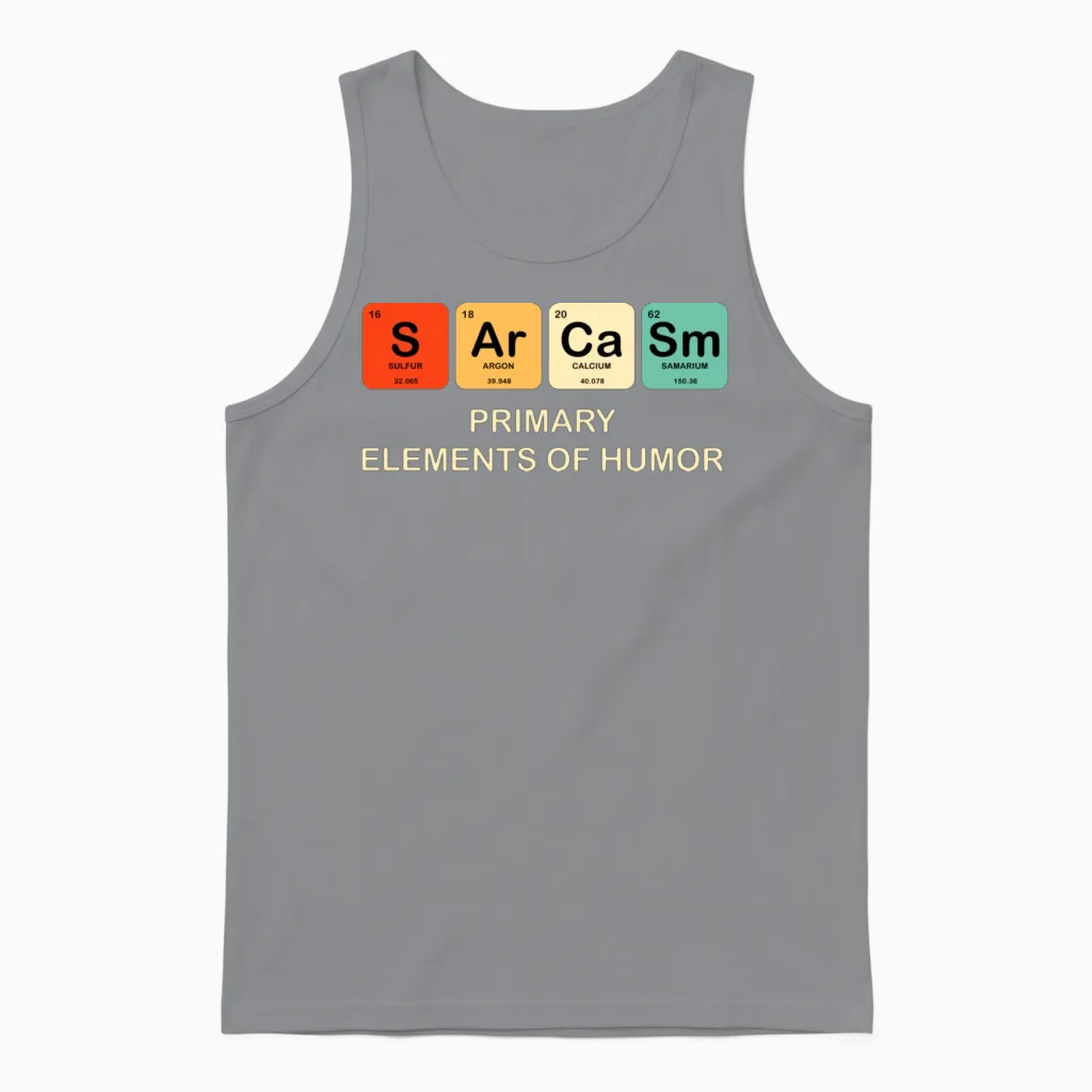 Cool Retro Vintage Chemistry Unisex Tank Top in Sport Grey