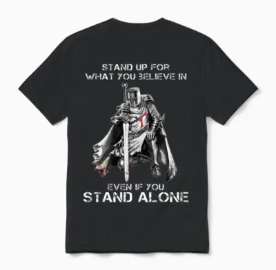 Knight Templar Motivational Quote Unisex T-Shirt - Black