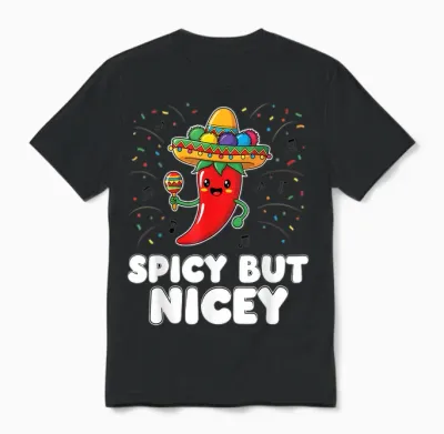 Mexican Chili Fiesta Food Fun Unisex T-Shirt - Black