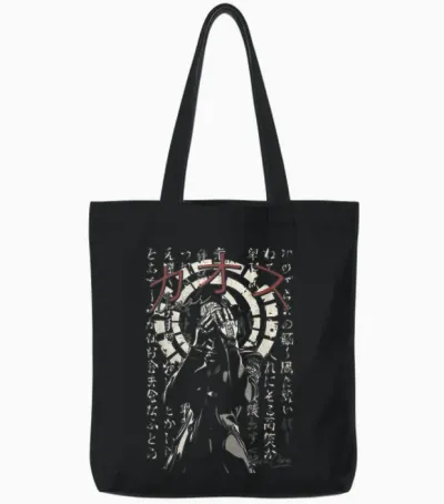 Kuracore Japan Streetwear Cyberpunk Y2k Techwear Retro Manga Anime Unisex T-Shirt Schwarz S Tote Bags - Black
