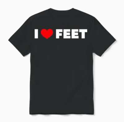 I Love Feet Unisex T-Shirt - Black