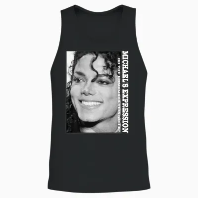 Michael Jackson 712 Back Printed Unisex Tank Top - Black