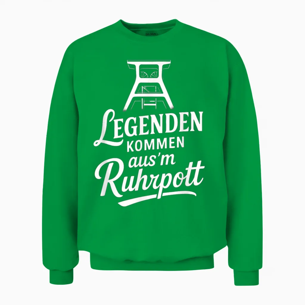 Legenden Kommen Aus'm Ruhrpott - Ruhrpott Unisex Sweatshirt in Irish Green