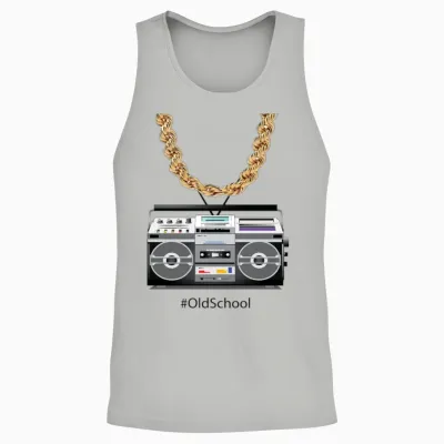 Old School Box and Chain Unisex Tank Top - Ash