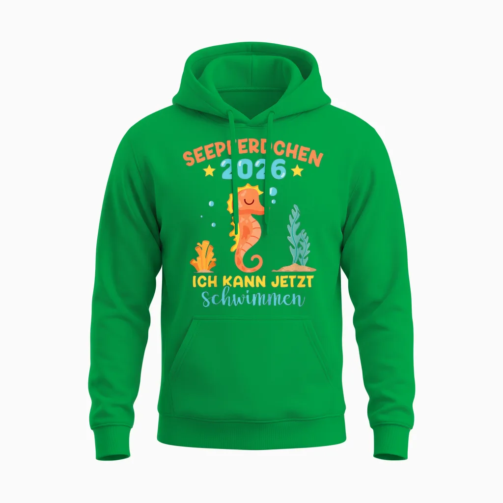 Seahorse 2026 Passed Early Swimmer Unisex Hoodie in Irish Green