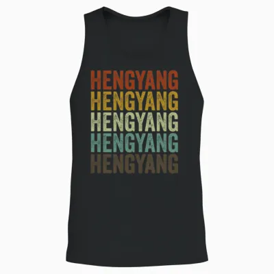Hengyang China Retro Vintage Unisex Tank Top - Black