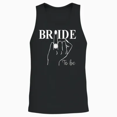 Lustiger Verlobungsring Mit Aufschrift Bride to Be Unisex Tank Top - Black