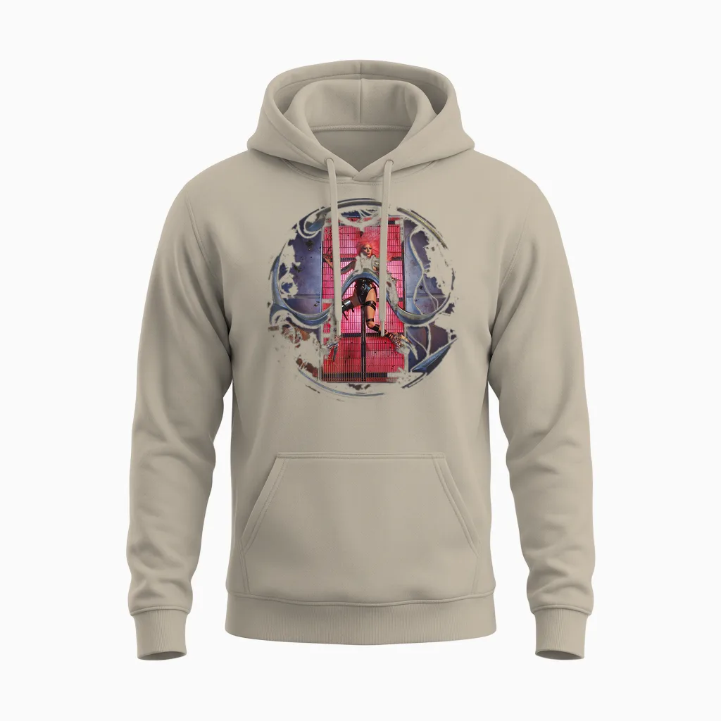 Official Lady Gaga Chromatica Cover Unisex Hoodie in Sand