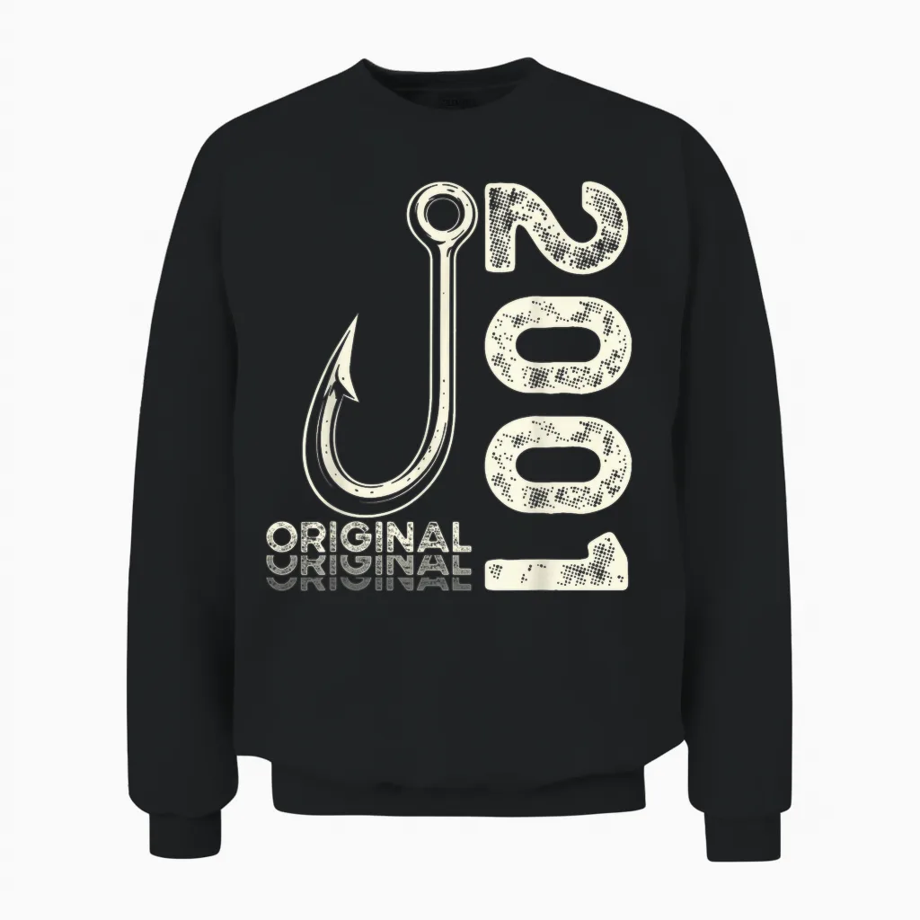 25. Geburtstag Mann Angler Original 2001 Limited Edition Unisex Sweatshirt in Black