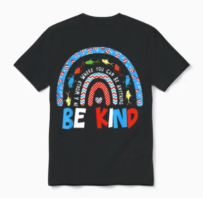Autism Awareness Be Kind Why Fit in Doctor Teacher Cat Unisex T-Shirt - Black
