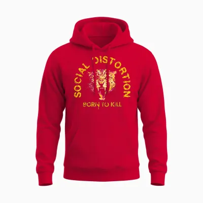 Offizielle Social Distortion Born to Kill Unisex Hoodie - Red
