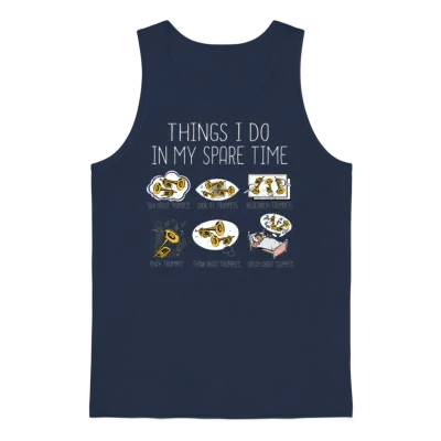 Funny Trumpet Player Gift Jazz Music Men Trumpet Unisex Tank Top - Navy