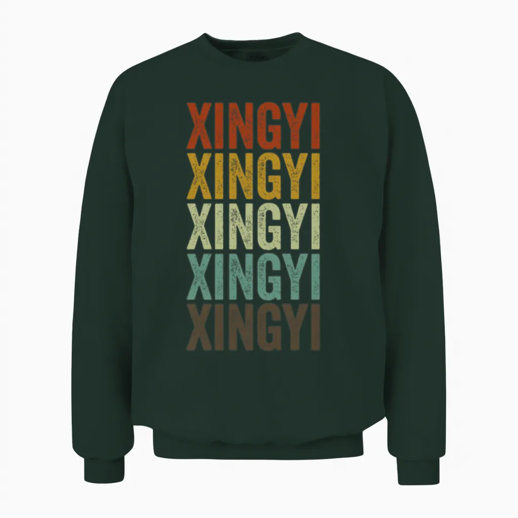 Xingyi China Retro Vintage Unisex Sweatshirt in Forest