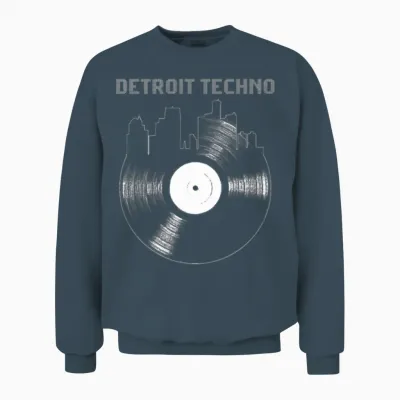 Detroit Techno House Music Festival Sky Edm Dj Unisex Sweatshirt - Dark Heather
