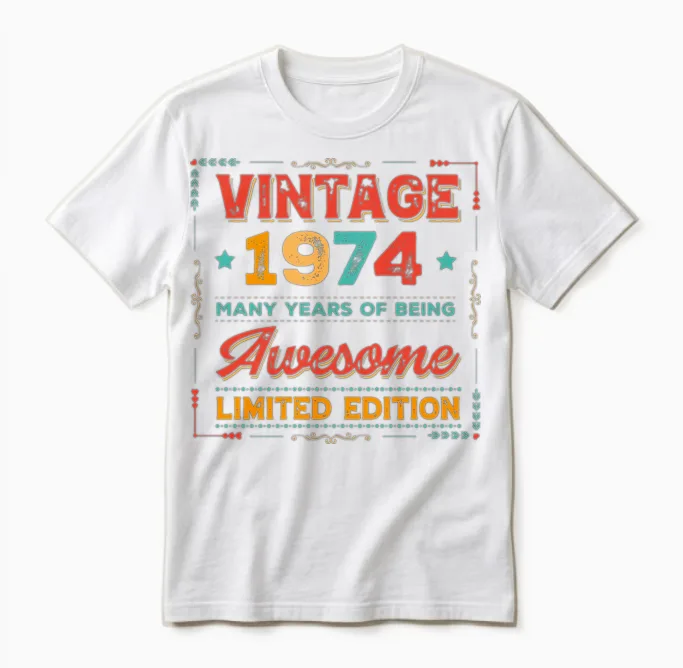 1974 Vintage Unisex T-Shirt in White
