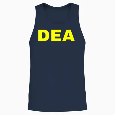 Dea Agent Drug Enforcement Administration Vorderdruck Gelb Unisex Tank Top - Navy