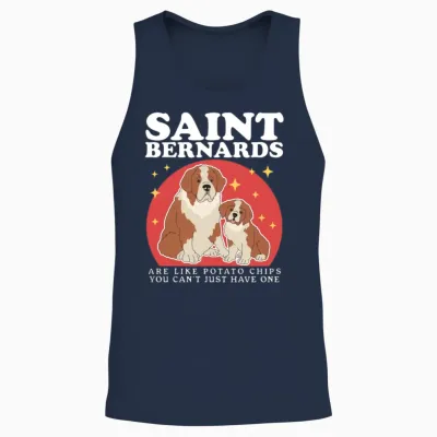 Saint Bernards Are Like Bernhardiner Dog Unisex Tank Top - Navy