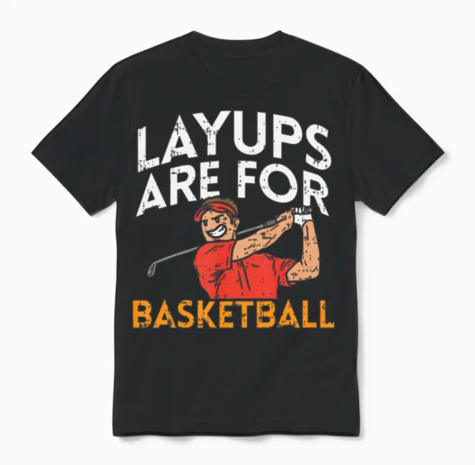Funny Golf Gifts Unisex T-Shirt in Black