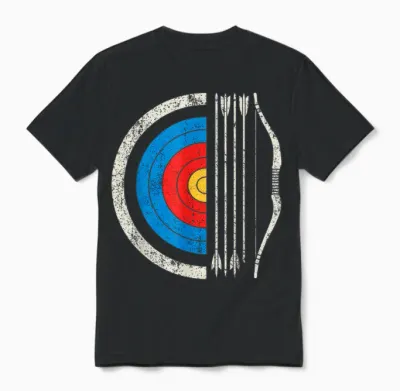 Target Archery Arrow Bow Archer Archery Sport Hunting Unisex T-Shirt - Black