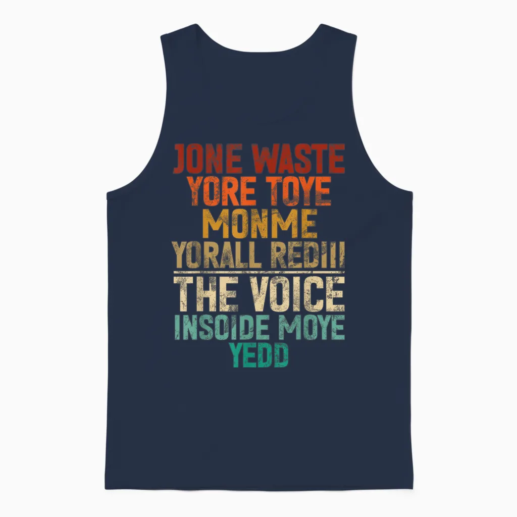 Jone Waste Yore Toye Monme Yorall Rediii Lustiger Witz Humor Unisex Tank Top in Navy