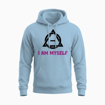 Therian Logo Theta Delta Symbol I Am Myself Unisex Hoodie - Light Blue