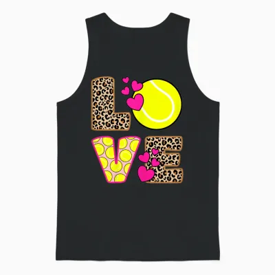 Love Tennis Tennis Player Women's Girls' T-Shirt, Black Unisex Tank Top - Black