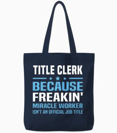 Title Clerk Tote Bags - Navy