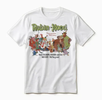 Robin Hood Retro Movie Unisex T-Shirt - White
