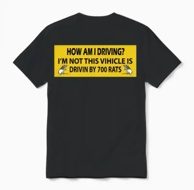 Funny Bumper Unisex T-Shirt - Black