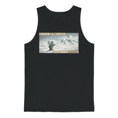 Penguin but Why Unisex Tank Top - Black