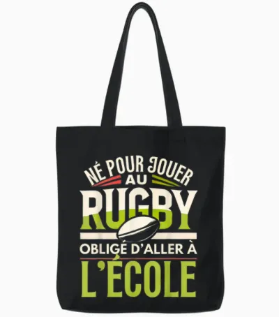 Rugby Kids Boys Rugby Player Humour Rugby T-Shirt, Black, S Tote Bags - Black