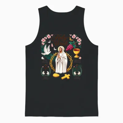 Semaine Sainte Dimanche De Pâques, He Is Risen Croix De Pâques Chrétienne Manche Longue Unisex Tank Top - Black