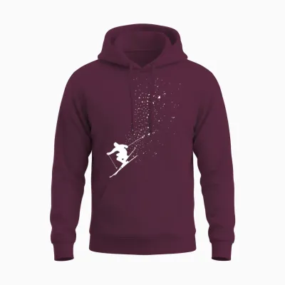 Ski Freestyle Skiing Freeski Winter Sports Skiers Unisex Hoodie - Maroon