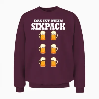 Das Ist Mein Sixpack Bier Bierbauch Men's Day Funny Unisex Sweatshirt - Maroon
