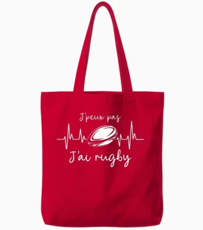 Funny Rugby Player I Can't Have Rugby T-Shirt, Black, S Tote Bags - Red