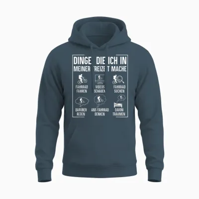 Lustige Fahrrad Shirts Dinge Die Ich in Meiner Freizeit Mache Fahrrad Mountainbike T-Shirt Schwarz Unisex Kinder/erwachsene Kurzarm Klein Unisex Hoodie - Dark Heather