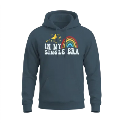 In My Single Era Funny Single Life Unisex Hoodie - Dark Heather