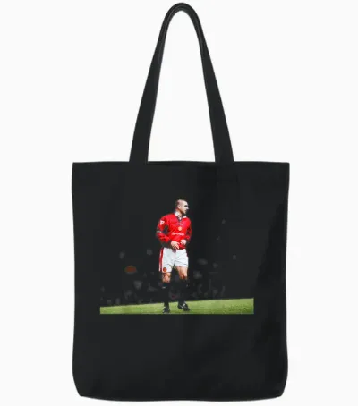 Coupe Du Monde De Football De Man Utd Franc Eric Cantona 1996 Tote Bags - Black