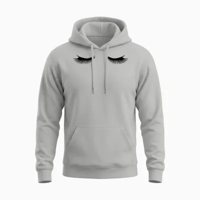 Eyelashes Mascara Funny Unisex Hoodie - Ash