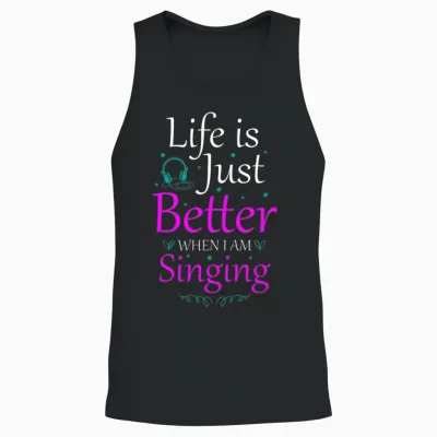 Music Rap Hobby Music School Unisex Tank Top - Black