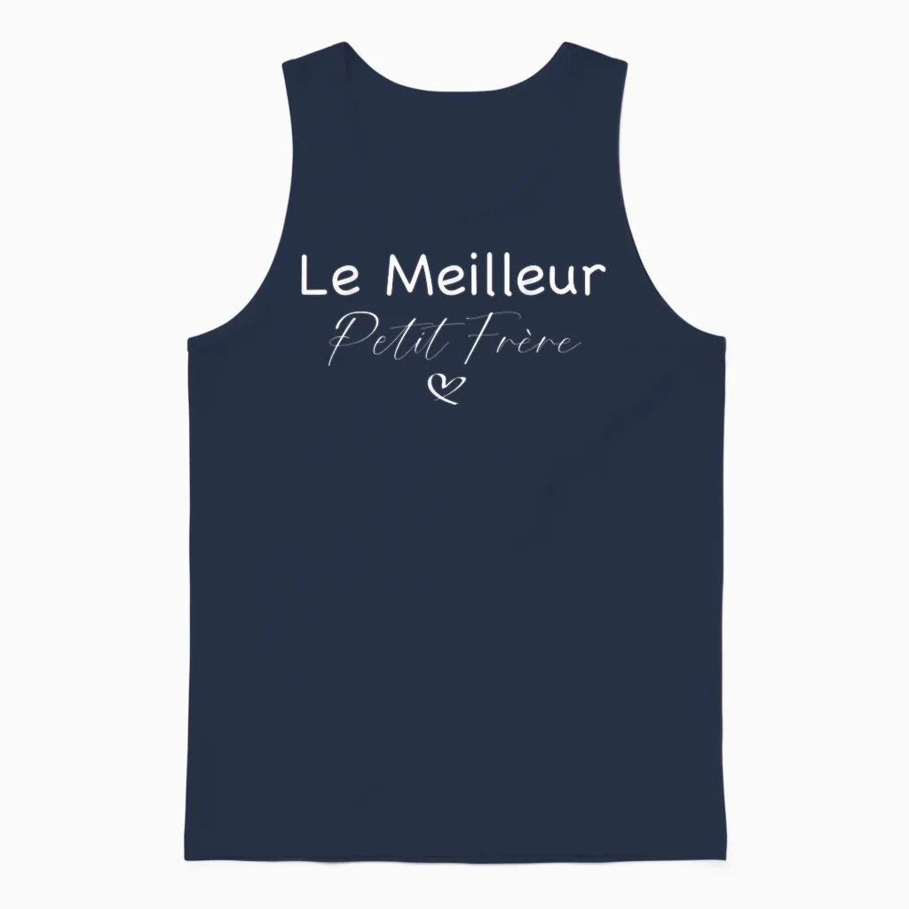 The Best Little Brother Unisex Tank Top in Navy