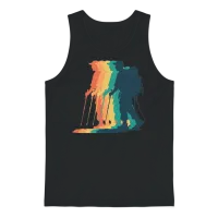 Hiking Male Hiker Colorful — & Outdoors Unisex Tank Top - Black – 1