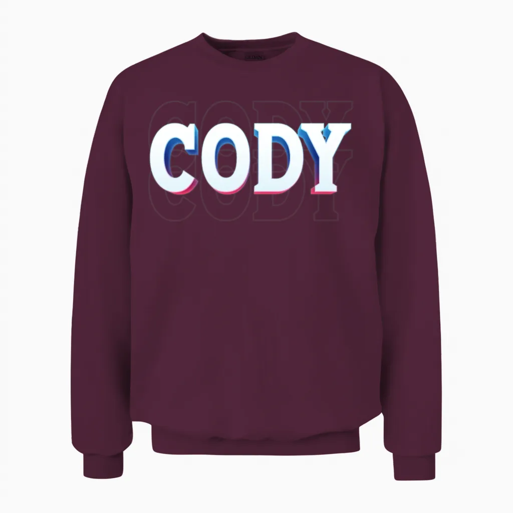 Retro - Cody Unisex Sweatshirt in Maroon