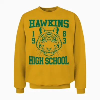 Netflix Stranger Things Hawkins High School 1983 Unisex Sweatshirt - Gold