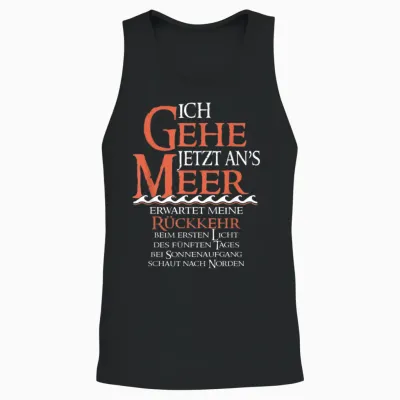 Ich Gehe Jetzt Ans Meer Unisex Tank Top - Black